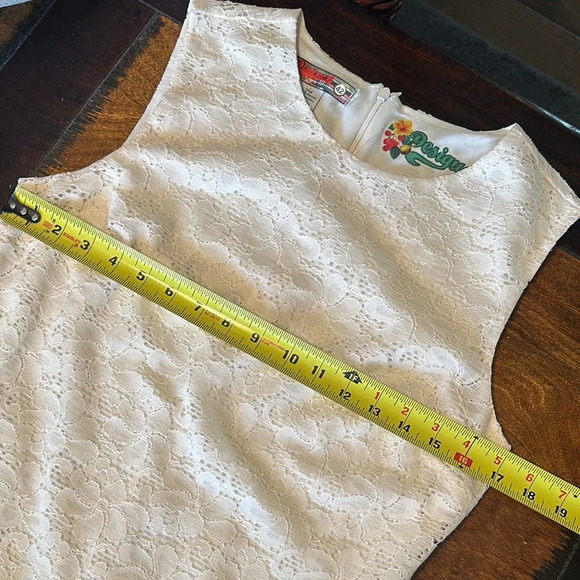 Desigual White Floral Lace Dress size 42 so US 8-10 - Picture 9 of 10